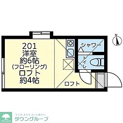 ユナイト鶴見カテドラルの杜 ワンルームの間取図画像