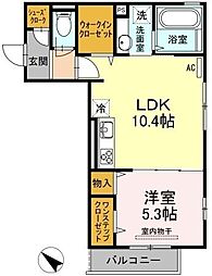 Carpediem 1LDKの間取図画像