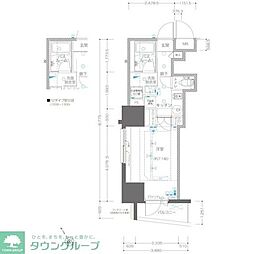 ZOOM川崎EAST 1Kの間取図画像