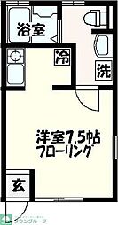 グラスヤマグチ 1Kの間取図画像
