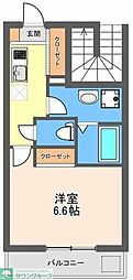 プレシャス生麦 1Kの間取図画像