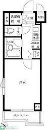 ルーブル武蔵小杉弐番館 1Kの間取図画像