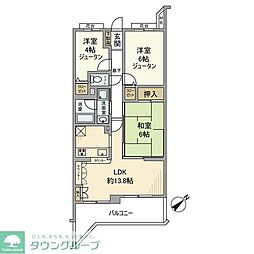 ネオマイム鶴見ヒルズ 3LDKの間取図画像