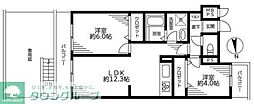 ライオンズマンション岸谷公園 2LDKの間取図画像