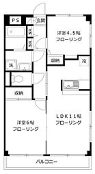 ラプリマベーラ 2LDKの間取図画像