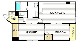 ドムール清水丘  ｜ 大阪府大阪市住吉区清水丘2丁目（賃貸マンション2LDK・3階・55.80㎡） その2