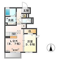 プリマージュ　A 101 ｜ 長野県佐久市岩村田（賃貸アパート1LDK・1階・34.76㎡） その2