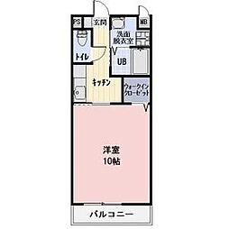 ラフィネ西軽井沢B 1Kの間取図画像