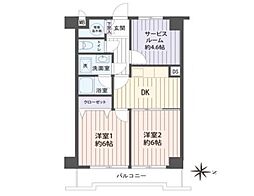 ライオンズマンション川口第2 2SDKの間取図画像