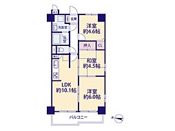 ライオンズマンション武蔵浦和 3LDKの間取図画像