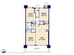 グリーンミユキ北町 3LDKの間取図画像
