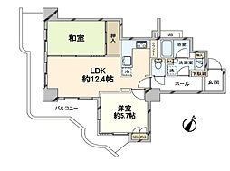 スカイフロントタワー川口 2LDKの間取図画像