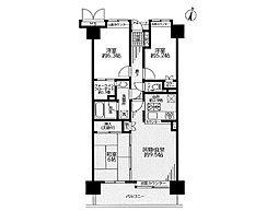 パークスクエア浦和埼大通り 3LDKの間取図画像