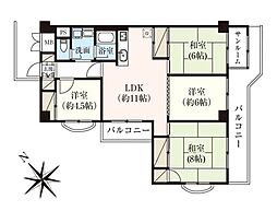 第二芝園ハイツ 4LDKの間取図画像