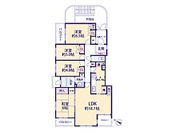 コートハウス北浦和 4LDKの間取図画像