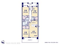 コスモハイセレサ川口本町 3LDKの間取図画像