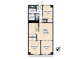 シャルム蕨 3LDKの間取図画像