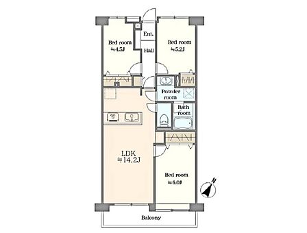 【間取り図】65.78m2