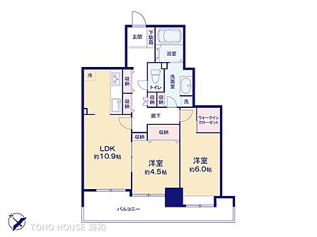 2LDK 間取り