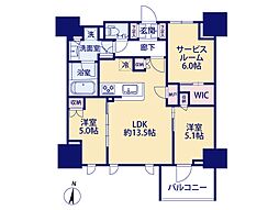 パークスクエア浦和常盤 2SLDKの間取図画像