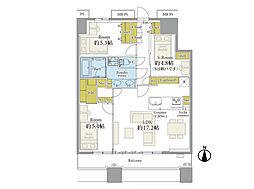 グランドミッドタワーズ大宮スカイタワー 2SLDKの間取図画像