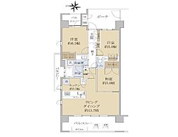 浦和常盤ザ・レジデンスウエスト 3LDKの間取図画像