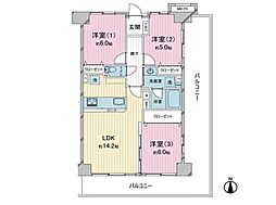 サンマンション戸田 3LDKの間取図画像
