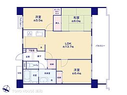 コスモ大宮ロイヤルフォルム 3LDKの間取図画像