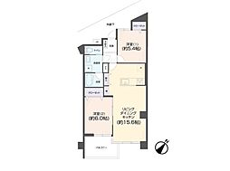 クレール川口 2LDKの間取図画像