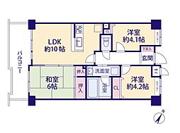 レクセル西浦和 3LDKの間取図画像