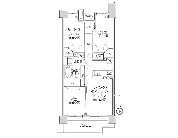間取りを拡大表示