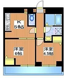コンフォール中野 2Kの間取図画像
