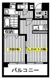 プリザーヴ中村橋 1LDKの間取図画像