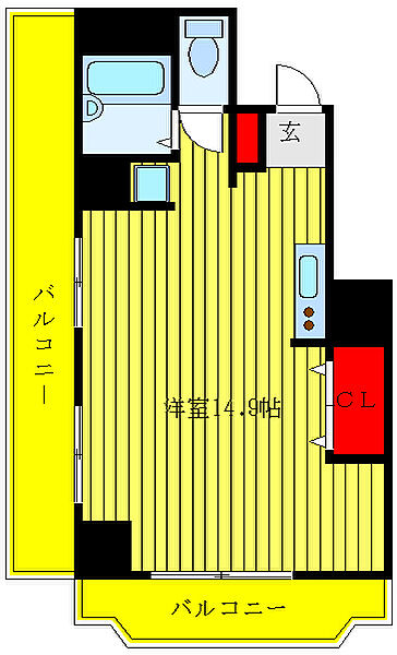 東京都板橋区小豆沢3丁目(賃貸マンション1R・6階・34.56㎡)の写真 その2