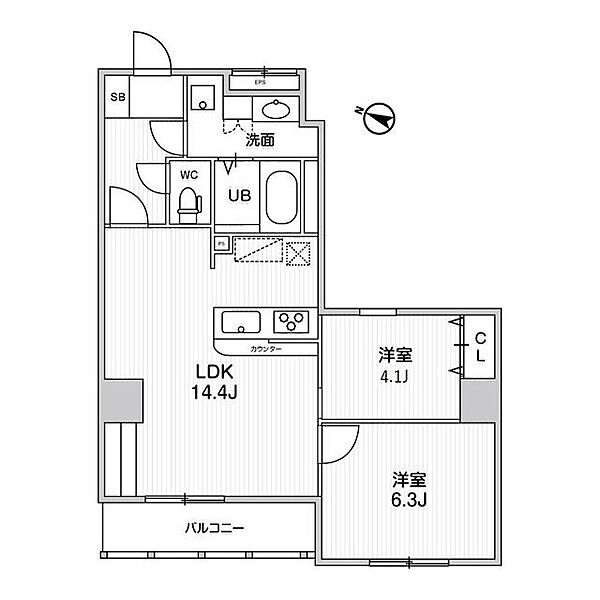 コンフォリア・リヴ志村三丁目 606｜東京都板橋区相生町(賃貸マンション2LDK・6階・55.52㎡)の写真 その2