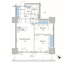 ルフォンプログレ滝野川 204 ｜ 東京都北区滝野川6丁目（賃貸マンション2LDK・2階・55.23㎡） その2