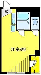 プレステージ島村 2階ワンルームの間取り