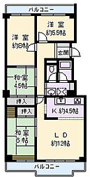 緑地東グランドマンション 4LDKの間取図画像