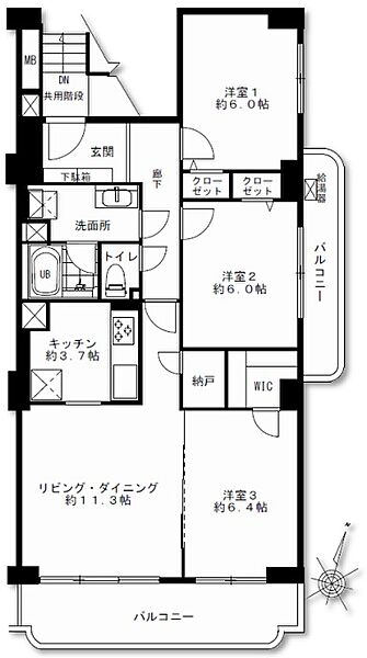 間取りを拡大表示