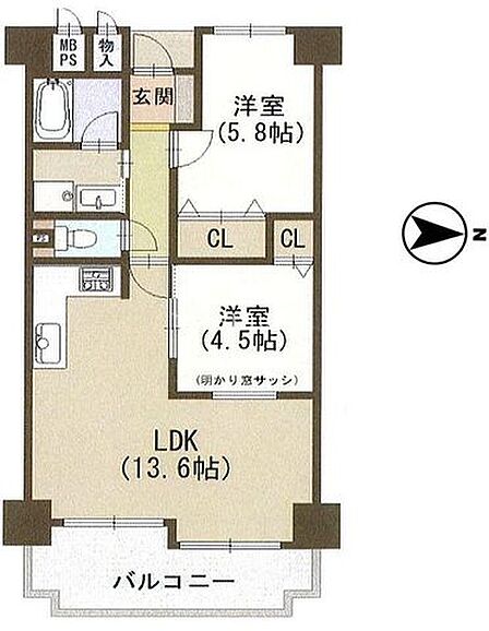 東向きの2LDK♪気持ちの良い朝日でお目覚めすっきり午前中から活動的に動けます♪フルリノベーションで水回りもすべて新調!キッチンは便利な食洗機付きになります♪