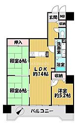 藤和さやまハイタウンB棟 3LDKの間取図画像