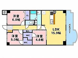 サングレールフェニング 3LDKの間取図画像