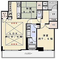 神戸ハーバータワー 2SLDKの間取図画像