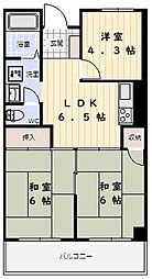 メゾン長田 3LDKの間取図画像