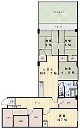 鈴蘭台ビレヂ 4SLDKの間取図画像