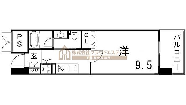 リーガル神戸三宮フラワーロード ｜兵庫県神戸市中央区八幡通4丁目(賃貸マンション1K・8階・30.56㎡)の写真 その2