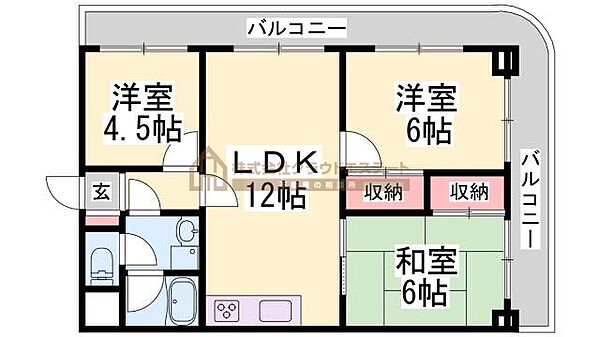 パレルミエール岡本 ｜兵庫県神戸市東灘区田中町3丁目(賃貸マンション3LDK・2階・59.00㎡)の写真 その2