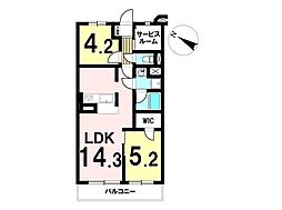 ファミネス東青梅 2SLDKの間取図画像