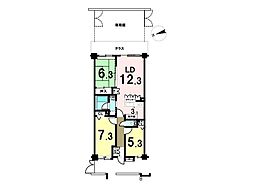 ノーブル八王子みなみ野 3LDKの間取図画像