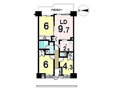 レールシティ八王子 3LDKの間取図画像